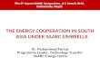 THE ENERGY COOPERATION IN SOUTH ASIA UNDER SAARC UMBRELLA Dr. Muhammad Pervaz Programme Leader, Technology Transfer SAARC Energy Centre The 6 th Japan-SAARC.