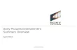 CONFIDENTIAL Sony Pictures Entertainment Summary Overview April 2010.