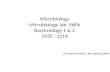 Microbiology Microbiology lab. Skills Bacteriology 1 & 2 1435 - 2014 Dr. Ibrahim Hassan, Microbiology PhD.