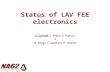 Status of LAV FEE electronics G. Corradi, C. Paglia, D. Tagnani & M. Raggi, T. Spadaro, P. Valente.