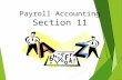 Payroll Accounting Section 11. Overview  Accounting Principles  Account Classifications  Account Balances  Journal Entries  Recording Payroll Transactions.