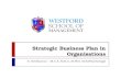 Strategic Business Plan in Organisations S. Sredharran – M.C.A, M.B.A, M.Phil, M.Sc(Psychology)