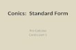 Conics: Standard Form Pre-Calculus Conics part 1.
