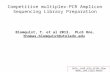 Competitive multiplex-PCR Amplicon Sequencing Library Preparation Note: Load into slide show mode, and click mouse periodically to play animation show.