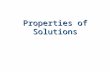 Properties of Solutions. Learning objectives  Define terms solute, solvent and solution  Distinguish between solutions and heterogeneous mixtures