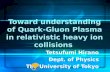 Toward understanding of Quark-Gluon Plasma in relativistic heavy ion collisions Tetsufumi Hirano Dept. of Physics The University of Tokyo.