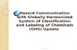 8/17/20151 Hazard Communication with Globally Harmonized System of Classification and Labeling of Chemicals (GHS) Update.