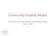 Community Geodetic Model Jessica Murray, David Sandwell, and Rowena Lohman June 1, 2014.