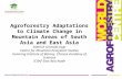 Agroforestry Adaptations to Climate Change in Mountain Areas of South Asia and East Asia Dietrich Schmidt-Vogt Centre for Mountain Ecosystem Studies Kunming.