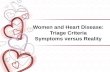 Women and Heart Disease: Triage Criteria Symptoms versus Reality.