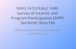 INFO 7470/ILRLE 7400 Survey of Income and Program Participation (SIPP) Synthetic Beta File John M. Abowd and Lars Vilhuber April 26, 2011.