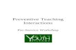 Preventive Teaching Interactions Pre-Service Workshop.