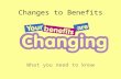 Changes to Benefits What you need to know. Introduction There are lots of changes that are happening to benefits This is because the government wants.