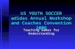 US YOUTH SOCCER adidas Annual Workshop and Coaches Convention 2006 Teaching Games for Understanding.