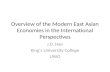 Overview of the Modern East Asian Economies in the International Perspectives J.D. Han King’s University College UWO.