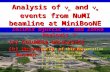 Analysis of  and e events from NuMI beamline at MiniBooNE Zelimir Djurcic (a) and Zarko Pavlovic (b) (a) Columbia University (b) University of Texas Austin.