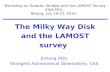 The Milky Way Disk and the LAMOST survey Jinliang HOU Shanghai Astronomical Observatory, CAS Workshop on Galactic Studies with the LAMOST Survey KIAA-PKU,