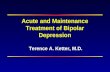 Terence A. Ketter, M.D. Acute and Maintenance Treatment of Bipolar Depression Terence A. Ketter, M.D.