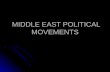 MIDDLE EAST POLITICAL MOVEMENTS MIDDLE EAST POLITICAL MOVEMENTS.