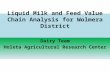 Liquid Milk and Feed Value Chain Analysis for Wolmera District Dairy Team Holeta Agricultural Research Center.