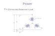 Power  Y-Connected Balanced Load. Power  Average Power  The average power delivered to each phase  Total power to the balanced load is  Reactive.