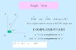 Angle facts a º b º a º is the complement of b º P Q R S ^ PQRand ^ RQSAdd up to 90 º Two angles which make a RIGHT angle are COMPLEMENTARY and b º is.