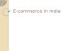 E-commerce in India. What is e-commerce? E-commerce (electronic commerce or EC) is the buying and selling of goods and services, or the transmitting of.