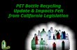 PET Bottle Recycling Update & Impacts Felt from California Legislation.