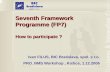 Ivan FILUS, BIC Bratislava, spol. s r.o. PRO_NMS Workshop, Košice, 1.12.2006 Seventh Framework Programme (FP7) How to participate ?