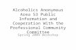 Alcoholics Anonymous Area 53 Public Information and Cooperation With the Professional Community Committee Spring 2009 Workshop.