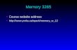 Memory 3265 Course website address http://www.yorku.ca/npark/memory_w_12.