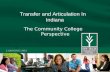 Transfer and Articulation In Indiana The Community College Perspective.