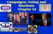 Campaigns, Voting and Elections Chapter 14. The Campaign Process At the Starting Block u Personal Ambition leads Candidates to Run for Office u Campaign.