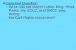 ■ Essential Question: – What role did Martin Luther King, Rosa Parks, the SCLC, and SNCC play during the Civil Rights movement?