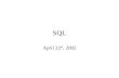 SQL April 22 th, 2002. Agenda Union, intersections Sub-queries Modifying the database Views Modifying views Reusing views.