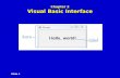Slide 1 Chapter 2 Visual Basic Interface. Slide 2 Chapter 2 Windows GUI  A GUI is a graphical user interface.  The interface is what appears on the.