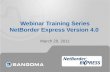 Webinar Training Series NetBorder Express Version 4.0 March 29, 2011.