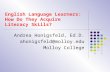 English Language Learners: How Do They Acquire Literacy Skills? Andrea Honigsfeld, Ed.D. ahonigsfeld@molloy.edu Molloy College.
