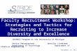 Faculty Recruitment Workshop: Strategies and Tactics for Recruiting to Increase Diversity and Excellence ADVANCE Program at the University of Michigan.