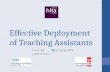 Effective Deployment of Teaching Assistants Fiona Hall @Fionajhalll01 Judith Robson.
