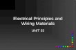 Electrical Principles and Wiring Materials UNIT 33.