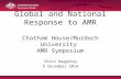 Global and National Response to AMR Chatham House/Murdoch University AMR Symposium Chris Baggoley 8 December 2014.