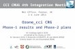 CCI CMUG 4th Integration Meeting Ozone_cci CRG Phase-1 results and Phase-2 plans M. Coldewey-Egbers (DLR) on behalf of the Ozone_cci CRG M. Dameris (DLR),