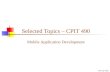 Selected Topics – CPIT 490 Mobile Application Development 25-Aug-15.