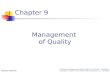Management of Quality McGraw-Hill/Irwin Operations Management, Eighth Edition, by William J. Stevenson Copyright © 2005 by The McGraw-Hill Companies, Inc.