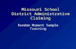 Missouri School District Administrative Claiming Random Moment Sample Training.