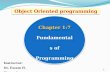 Chapter 1:7 Fundamentals of Programming 1 Object Oriented programming Instructor: Dr. Essam H. Houssein.