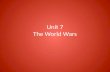 Unit 7 The World Wars. Who was to blame for WW I?