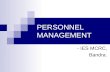 PERSONNEL MANAGEMENT - IES MCRC, Bandra.. The Personnel Function in our organization - Lecture 1.