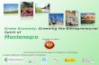 Green Economy: Greening the Entrepreneurial Spirit of Montenegro Enrique Villamore, CP/RAC project coordinator Environmental Protection Agency, Podgorica,